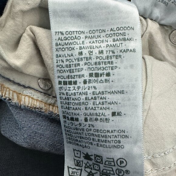 Levi's 512 Perfectly Slimming Bootcut Women's size 14 Dark Wash Blue Denim Jeans - Picture 4 of 6